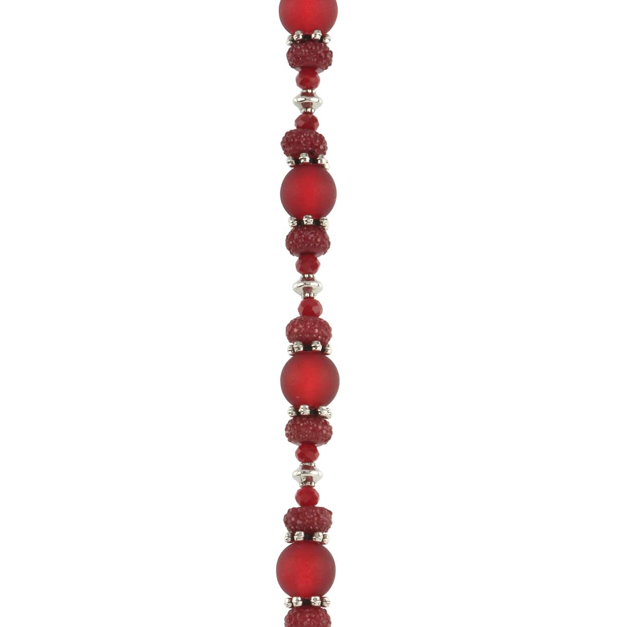 Red &#x26; Aurora Borealis Resin, Glass &#x26; Metal Bead Mix by Bead Landing&#x2122;
